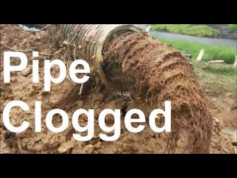 How to clean buried downspouts